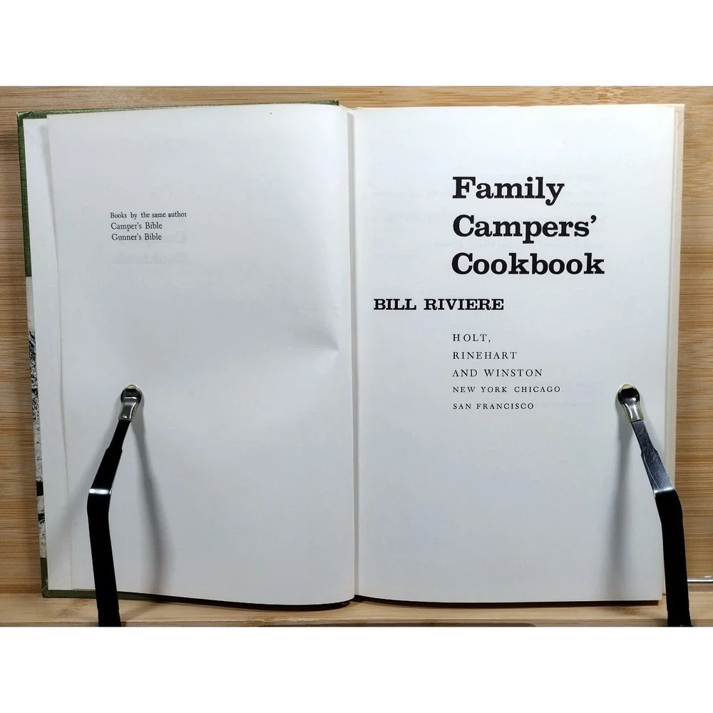 Family Campers' Cookbook Bill Riviere (1965, Hardcover) FIRST EDITION